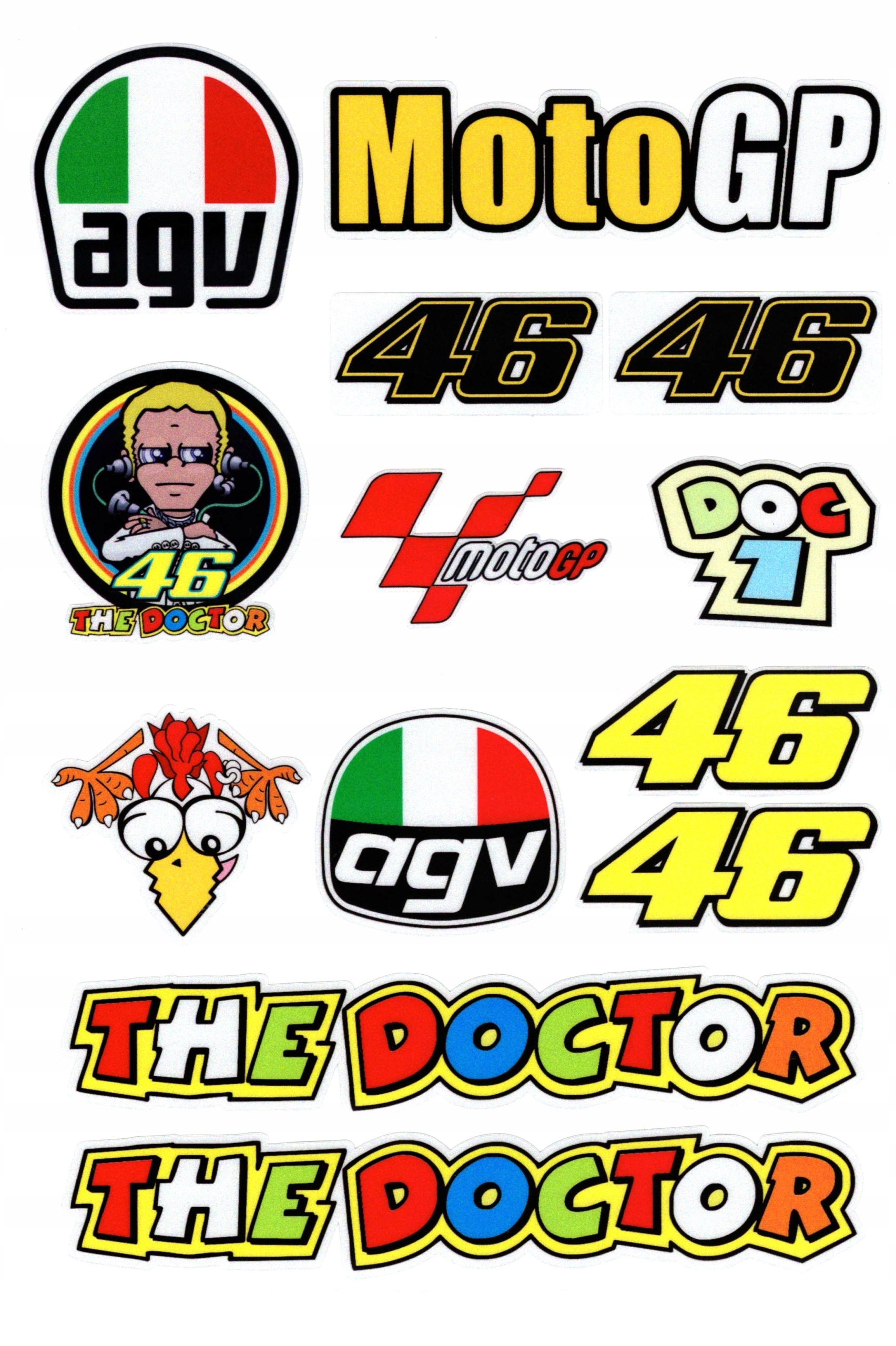 

Naklejki Na Motor Motocykl Thedoctor Motogp Agv 46