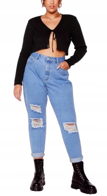 Nasty Gal Plus Size Dámské Boyfriend Džíny 50 1_1