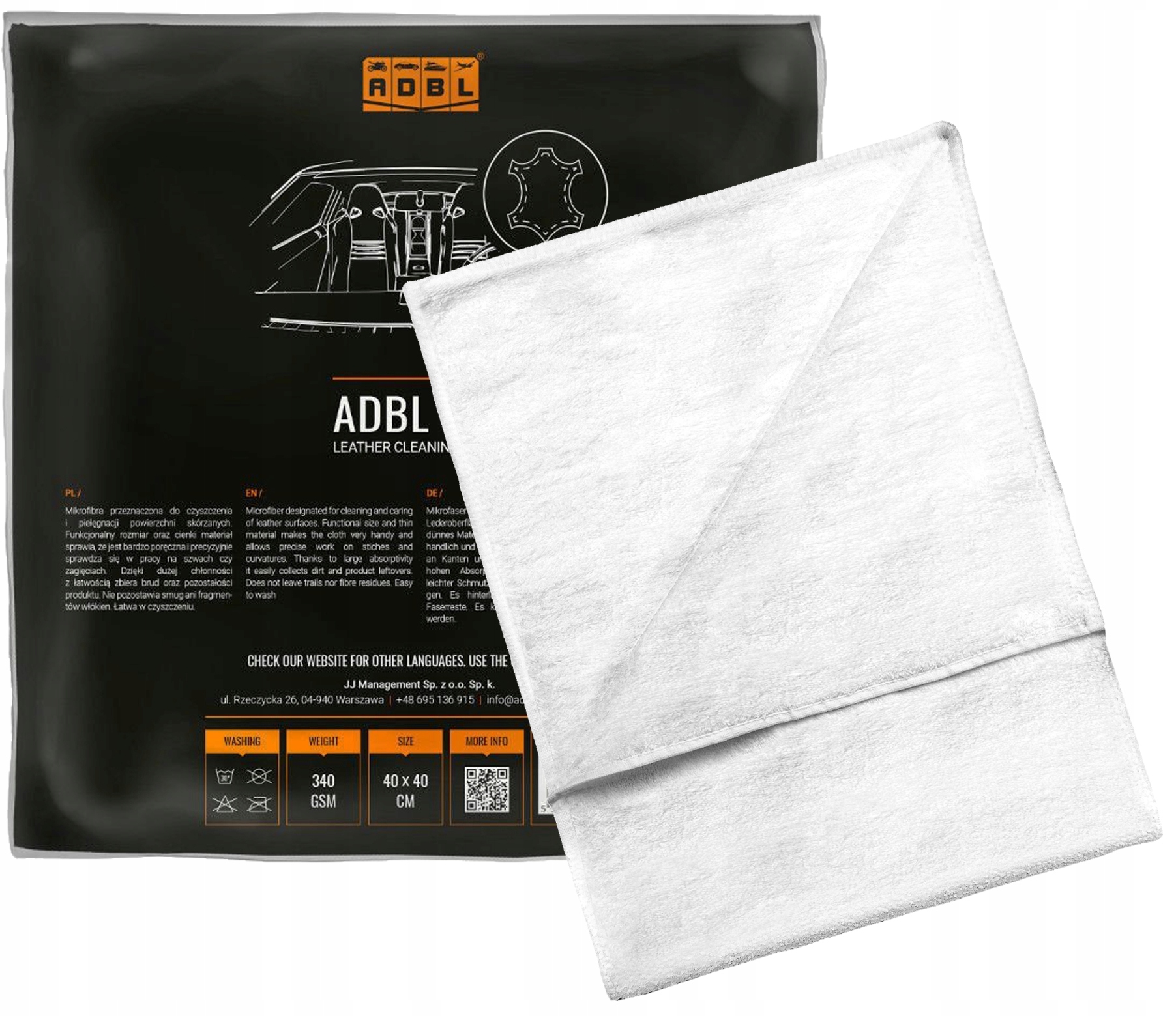 

Adbl Lea mikrofibra do czyszczenia skór 40x40 cm