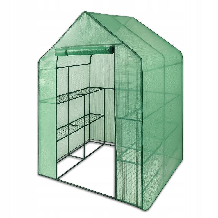 Mini skleník Domek 143 x 143 x 195 cm zelený 8 polic Maan 4667