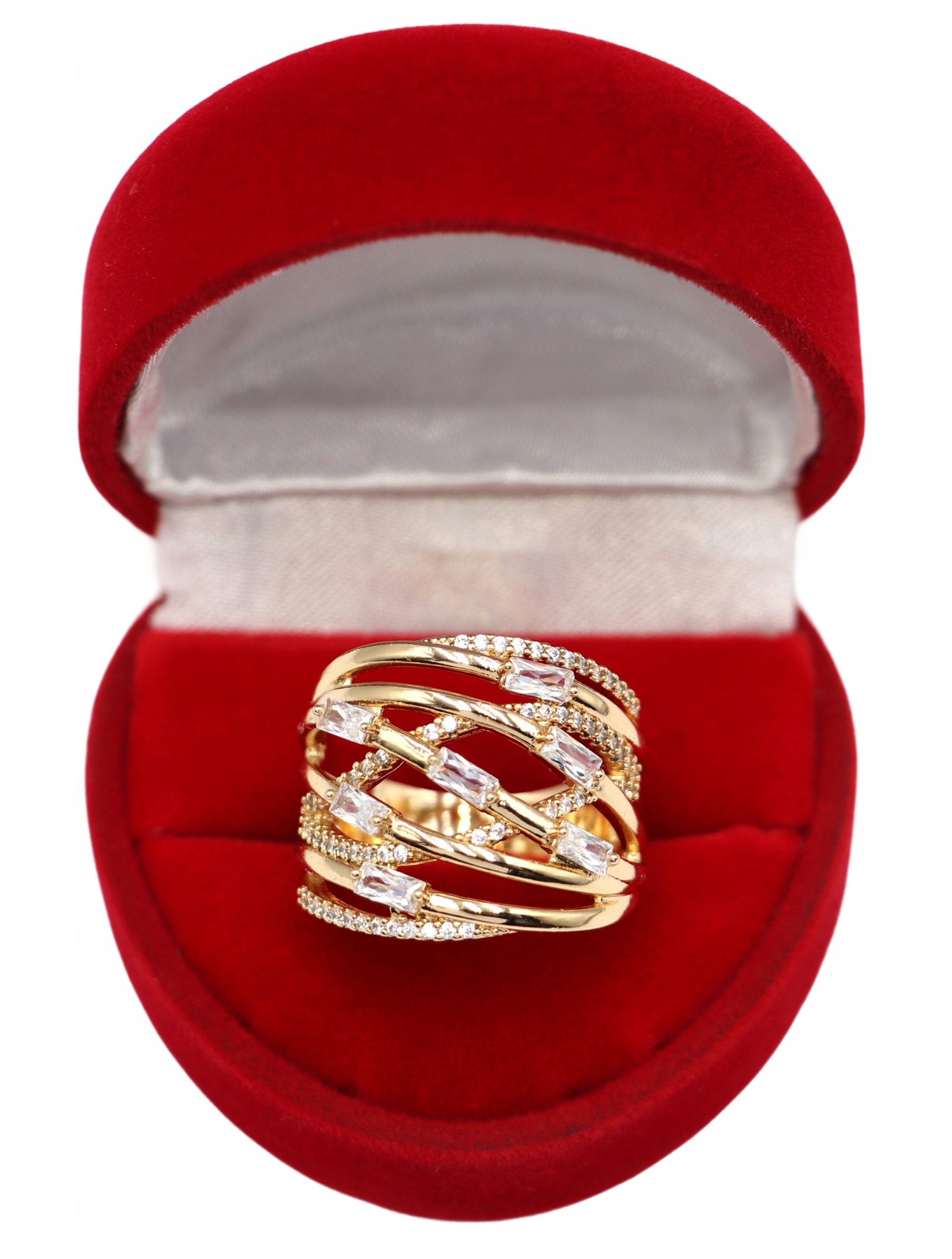 Złoty Pierścionek ze stali Pl 17 Usa 8 316L Stainles Stel P730