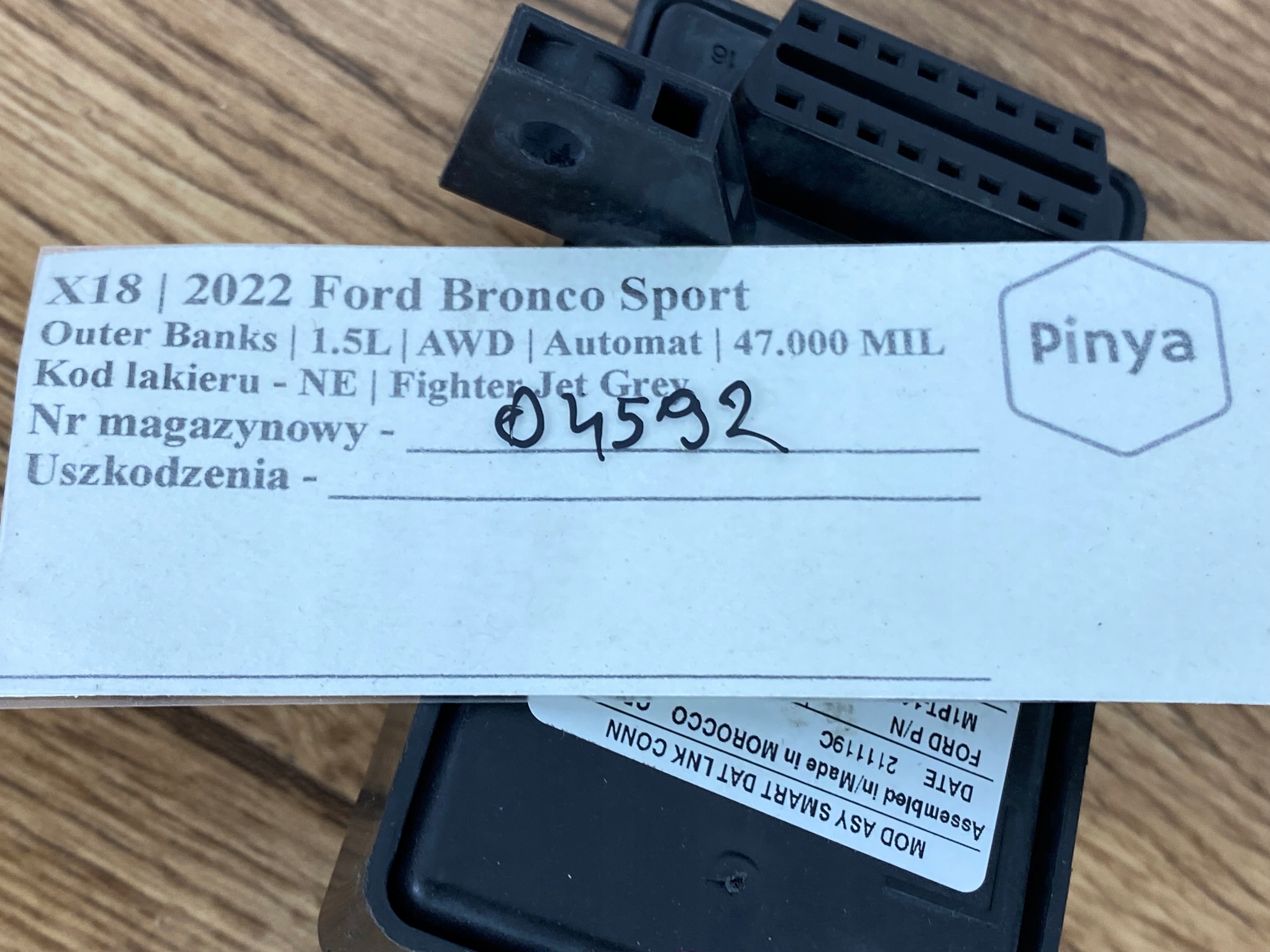 module control unit adapter OBD Ford Bronco Sport 2020+ Escape Kuga Mk3 USA