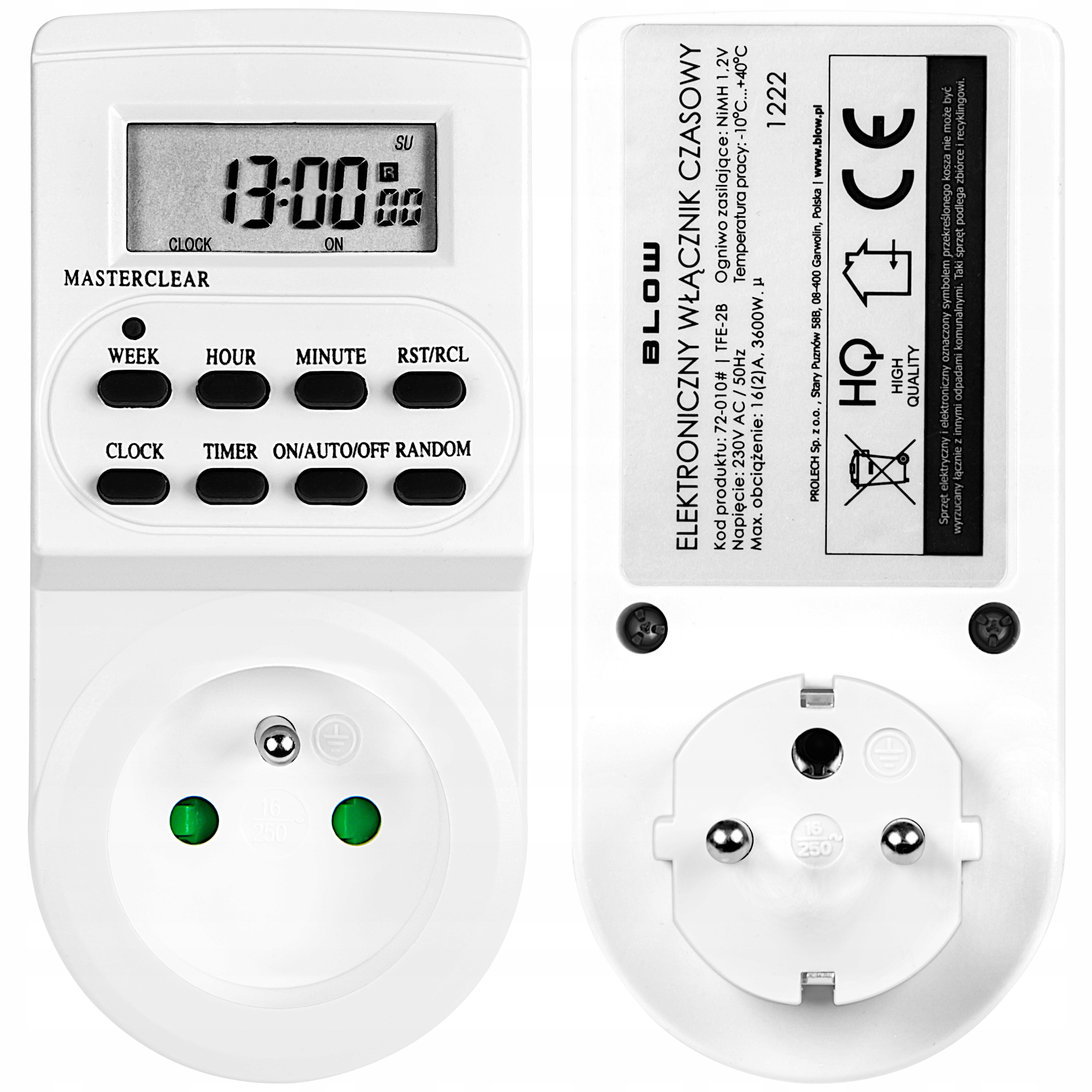 

Programator Czasowy Cyfrowy LCD Wyłącznik Dobowy