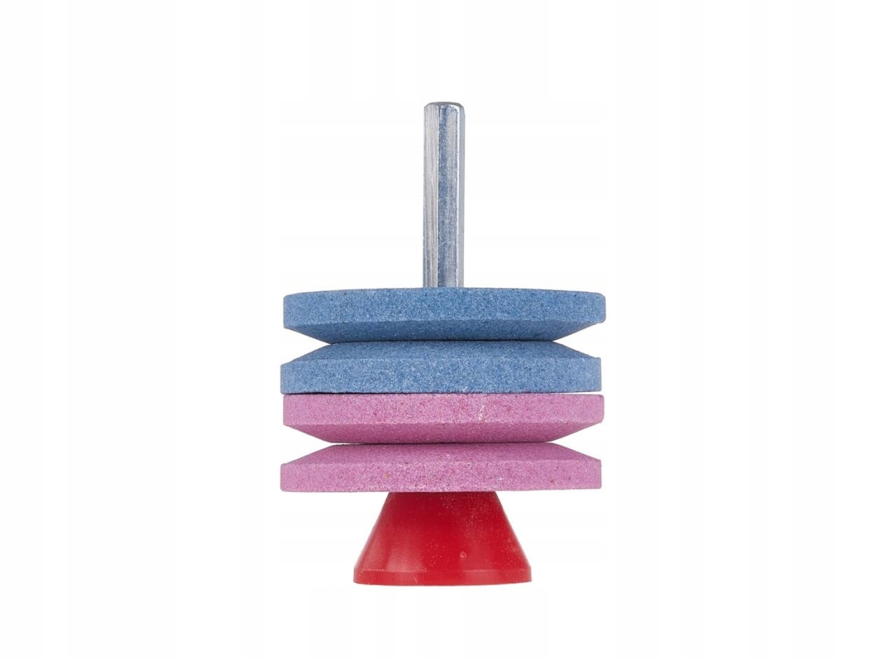 Ostrzałka podwójna do noży kosiarek na wiertarkę/wkrętarkę 2x53mm Hex Geko