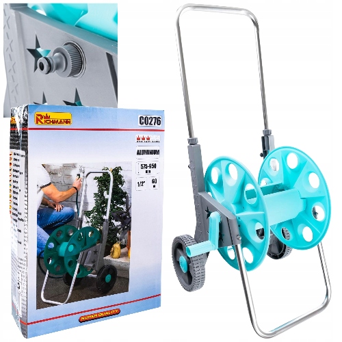 Wózek Bęben Na Wąż Ogrodowy Do 60m 1/2'' Aluminium Kompozyt Richmann C0276