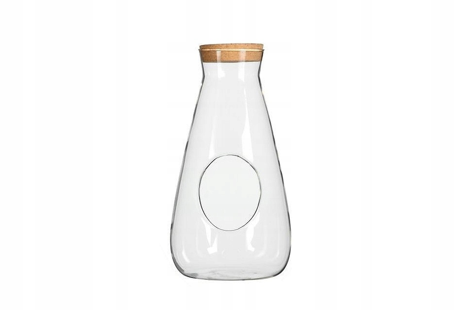 Ozdobny szklany słoik butelka korek las w słoiku