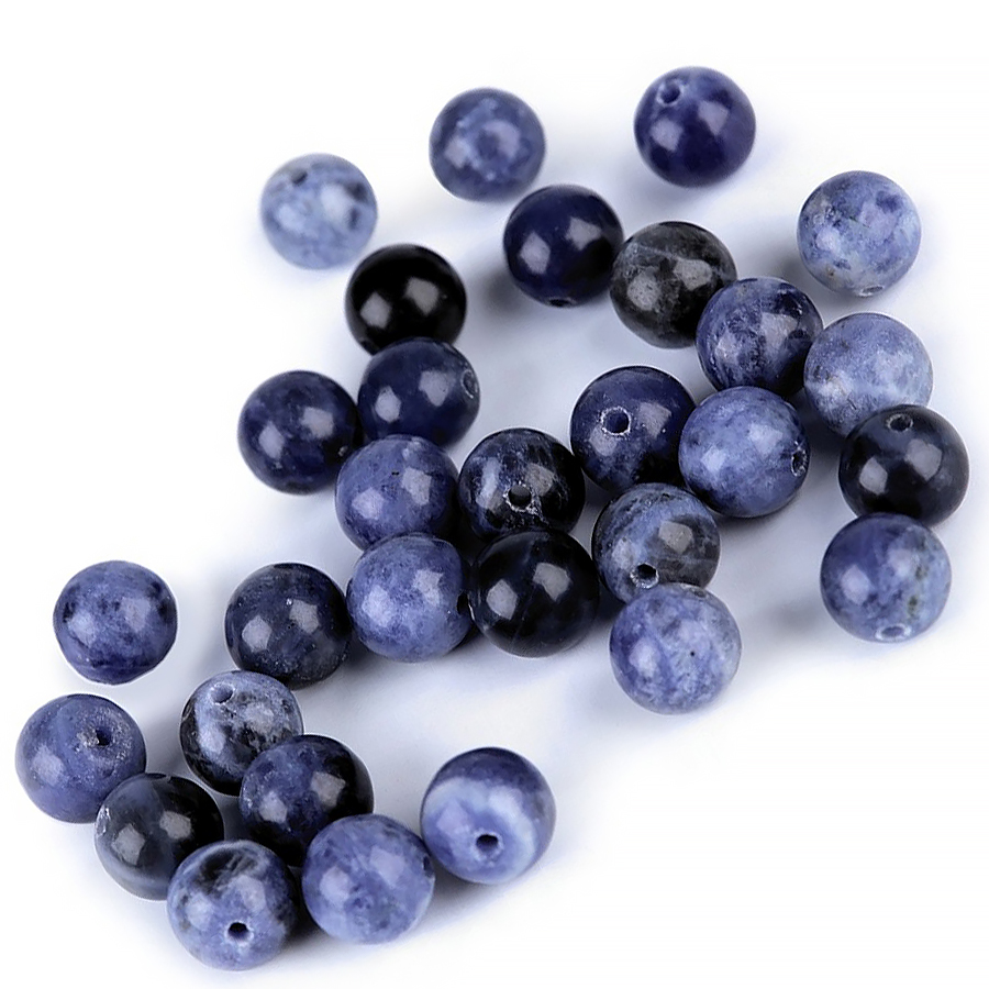10x Koraliki Minerały Naturalne do biżuterii 6 mm fioletowe Sodalit