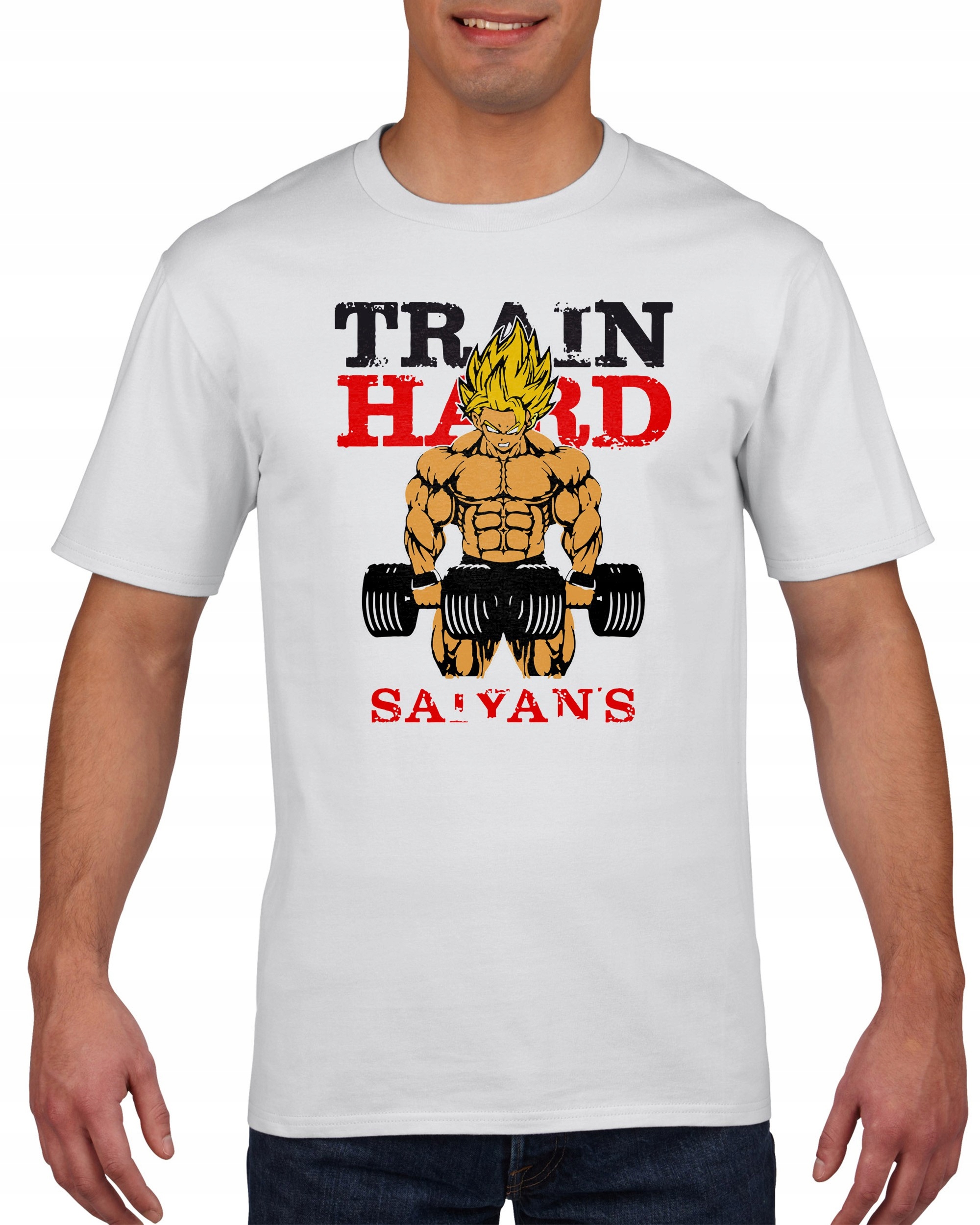 

Koszulka męska Train Hard Saiyans Dragon Ball S