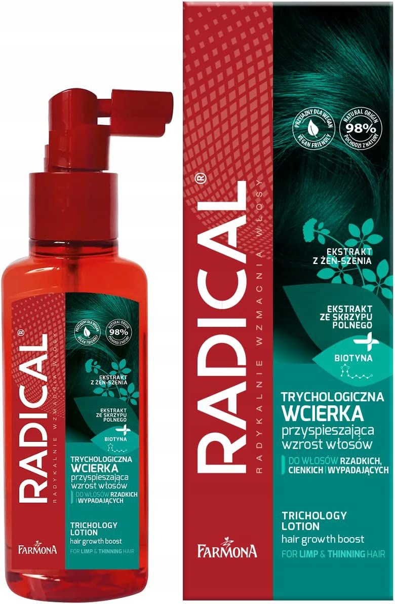 FARMONA RADICAL TRYCHOLOGICZNA WCIERKA PRZYSPIESZAJĄCA WZROST WŁOSÓW 100 ML