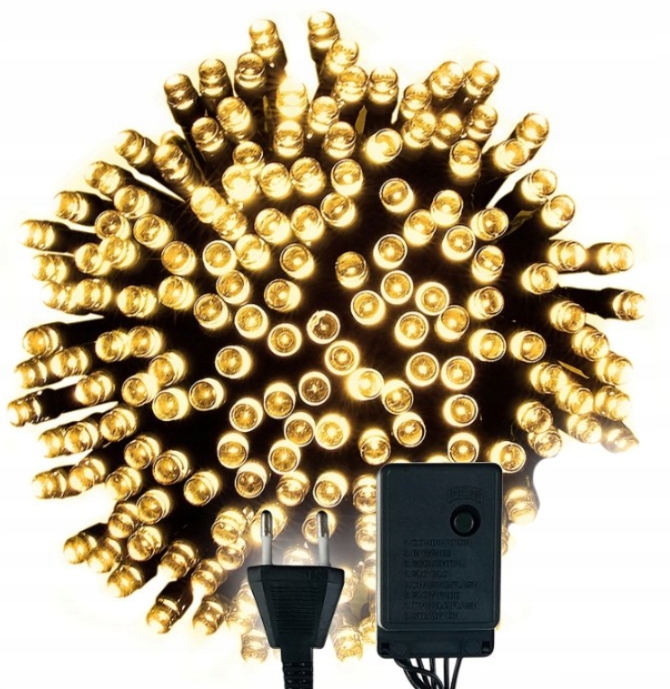 

Lampki Choinkowe Łańcuch Led Barwa Ciepła 18m 230V