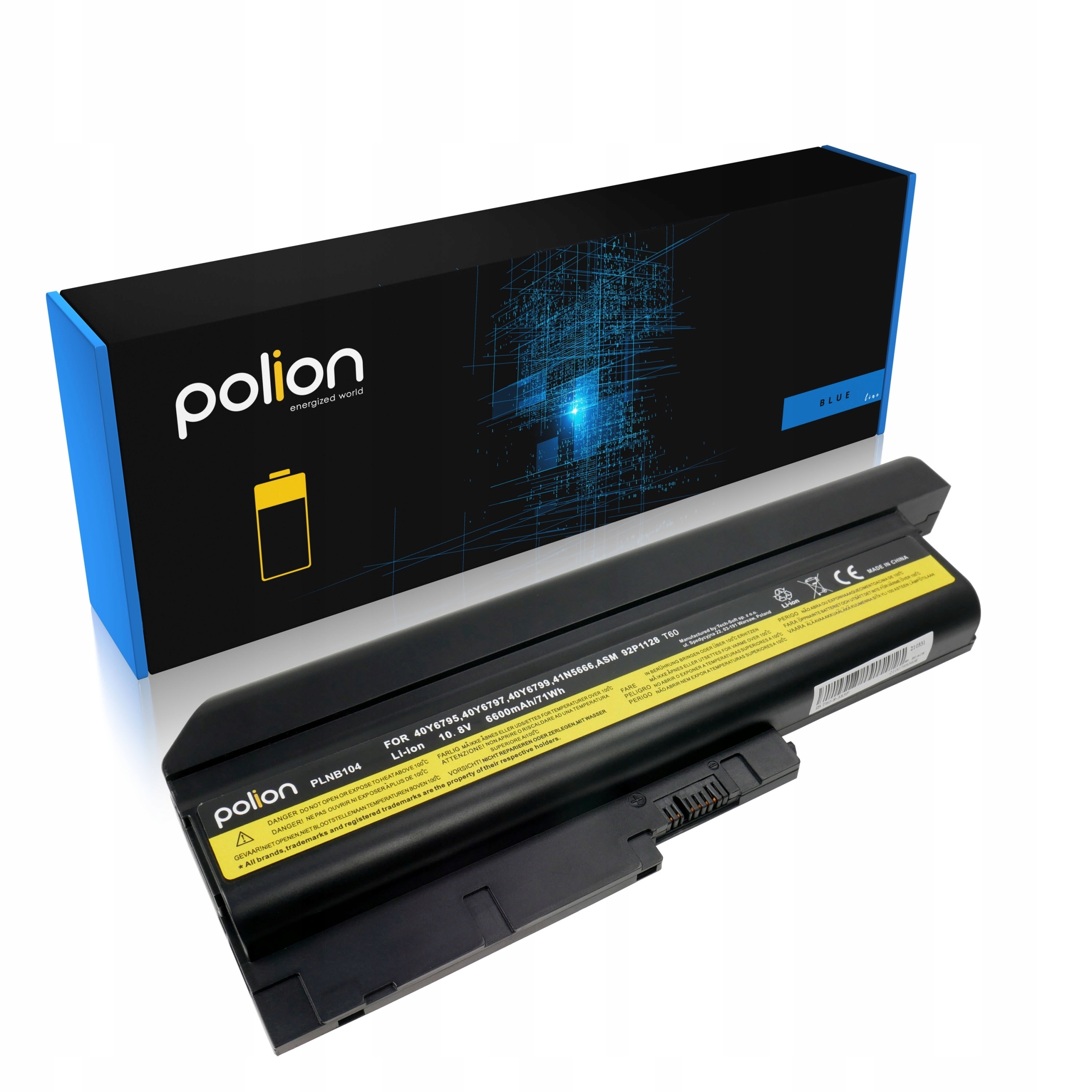 Baterie pro Lenovo ThinkPad R500 R60 R61 R61i T400 T500 T60 T61 Z61m 6600mAh