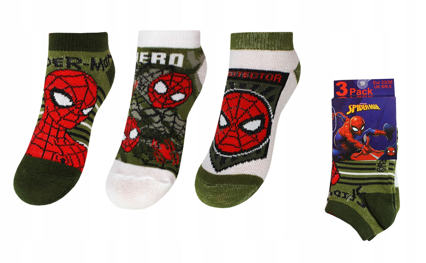 

Spiderman Stopki Dziecięce Marvel 3-PAK 23/26