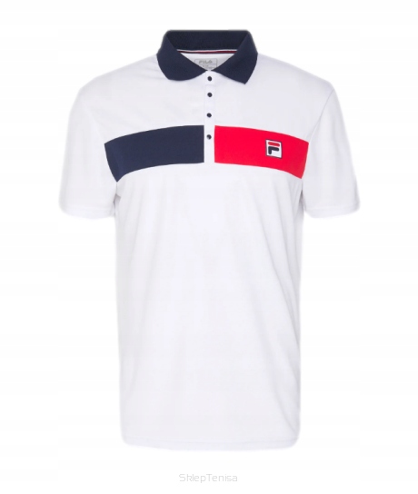 Koszulka tenisowa Fila Polo Jayden biała r.M