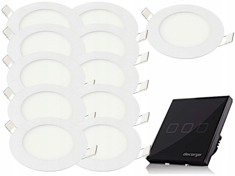 Sada stropních svítidel Halogen 3W 11x spínač