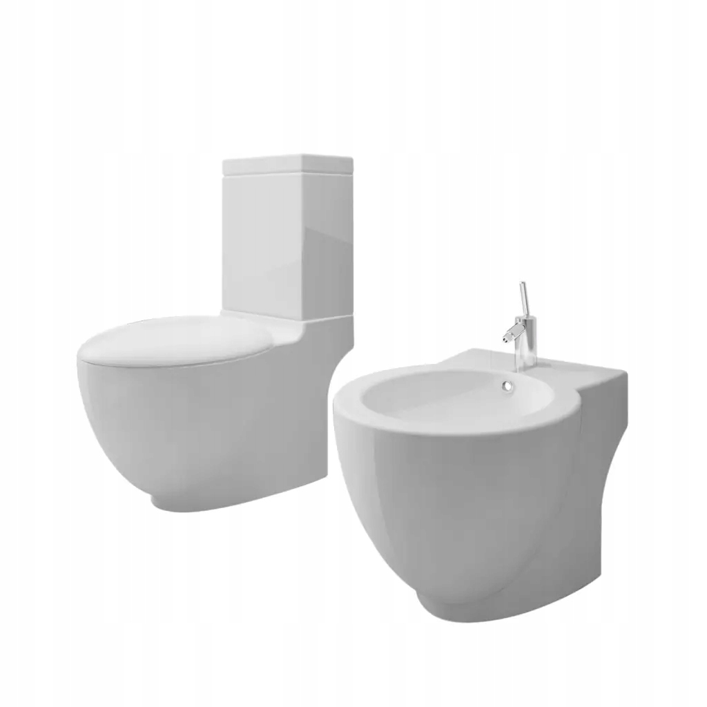 Petrashop Keramické Wc a bidet bílé Bílá 270566