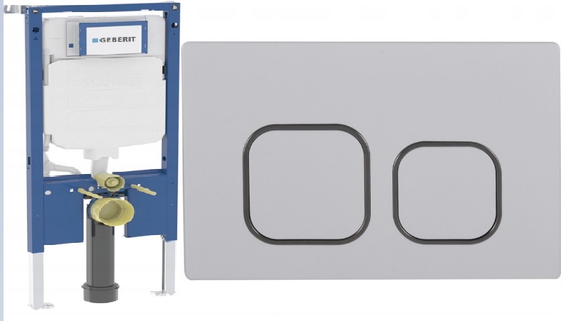 Geberit Rám na Wc Slim 8 cm Duofix UP720 tlačidlo Claro biela wc podložka