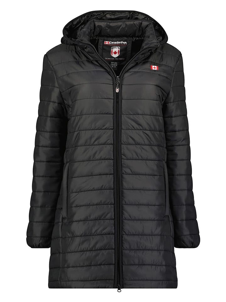 Canadian Peak Černá Prošívaná Bunda S Kapucí XL Fta