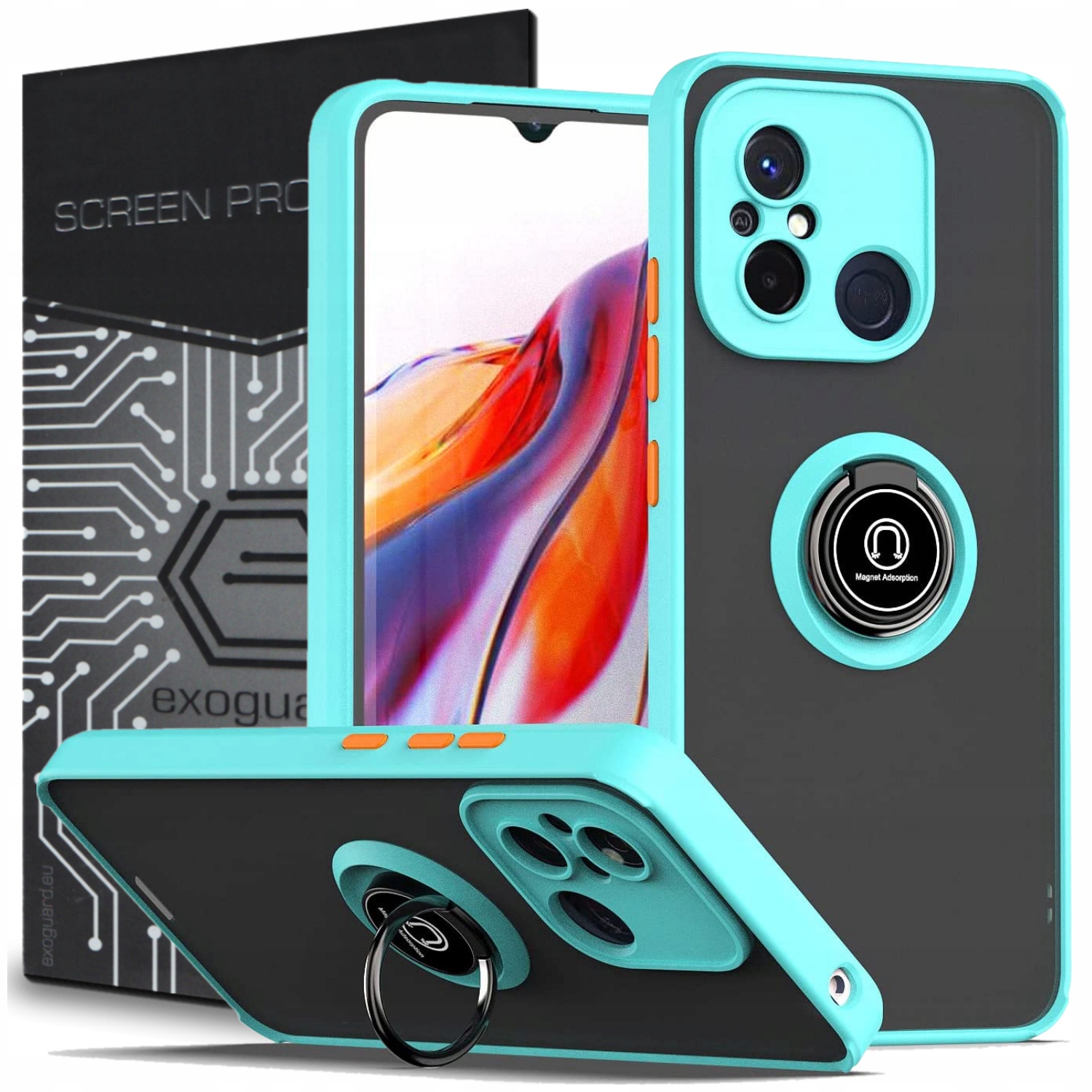

Etui Pancerne Case Cover+szkło do Xiaomi Redmi 12C