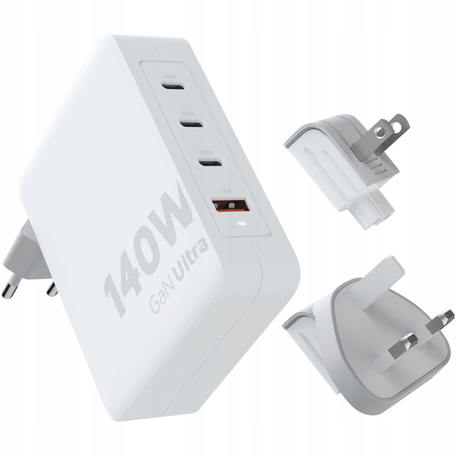 Nabíječka Xtorm GaN 140W Turistická 4 porty 3 adaptéry Usb-c kabel 240W
