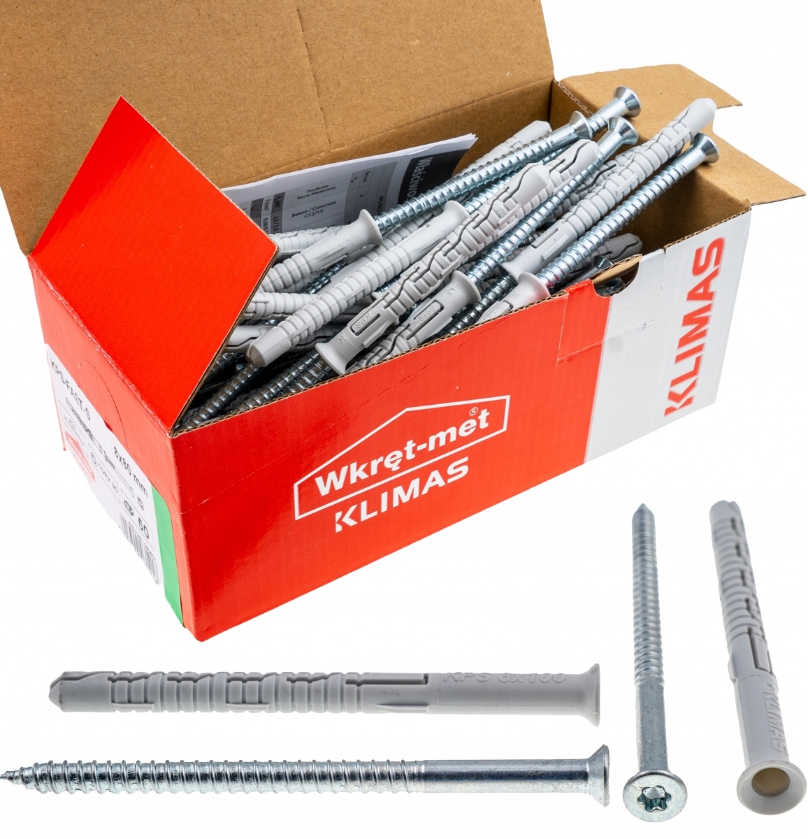 

Kołki ramowe rozporowe 8x100 Stożek Tx torx 50szt
