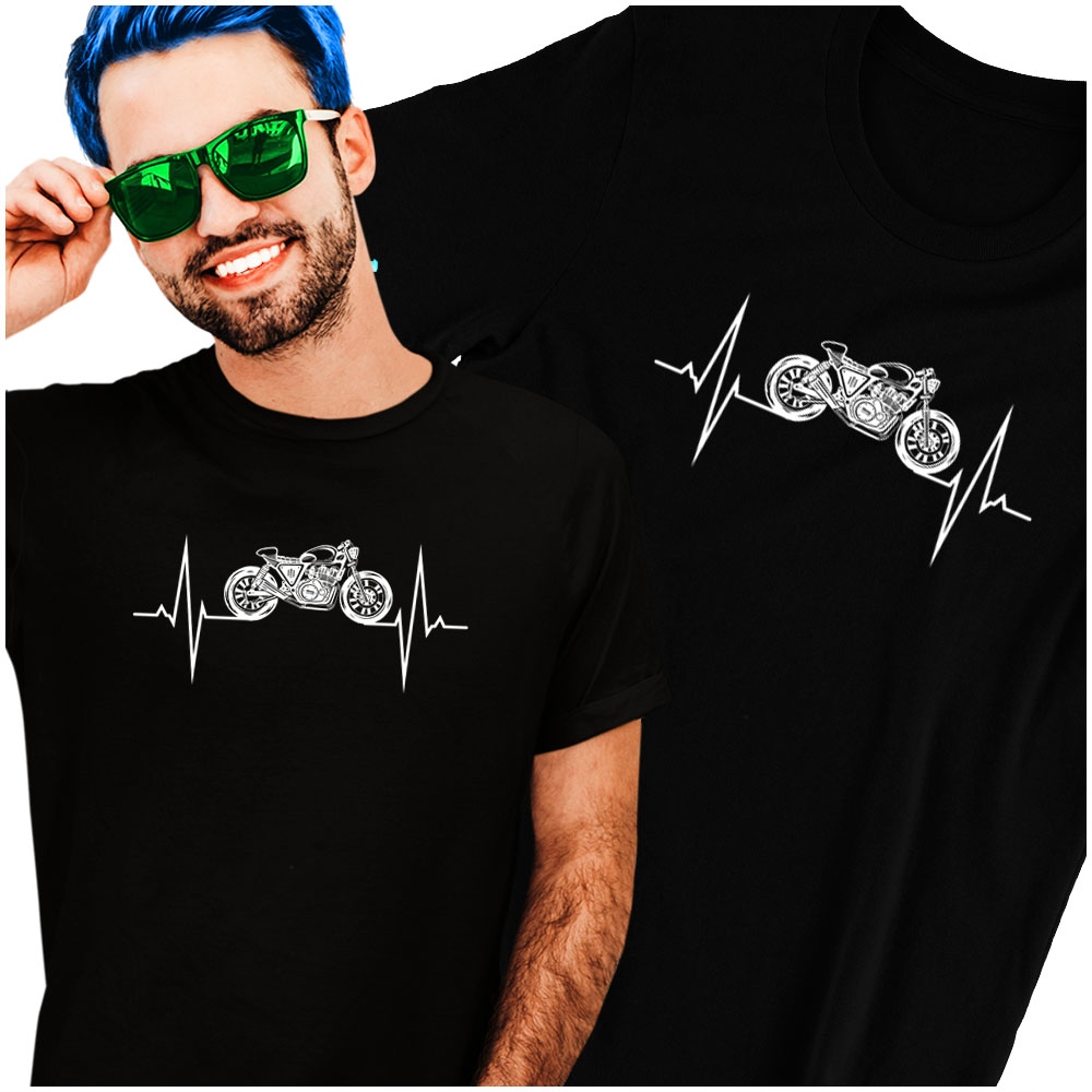 

Motor Motocykl Linia Życia Koszulka Śmieszna L