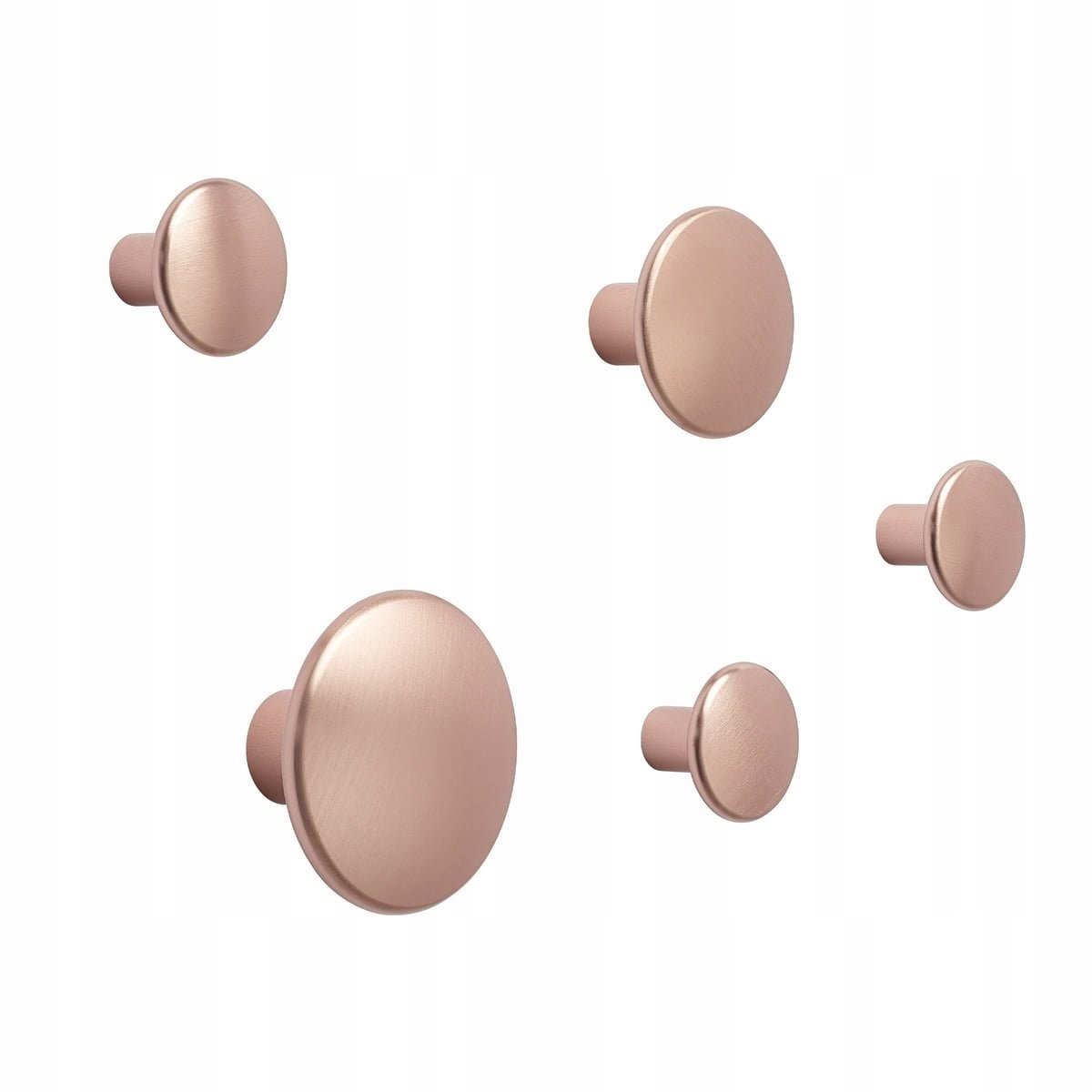 Muuto Dots Kovový vešiak Sada 5 vešiakov Ružový