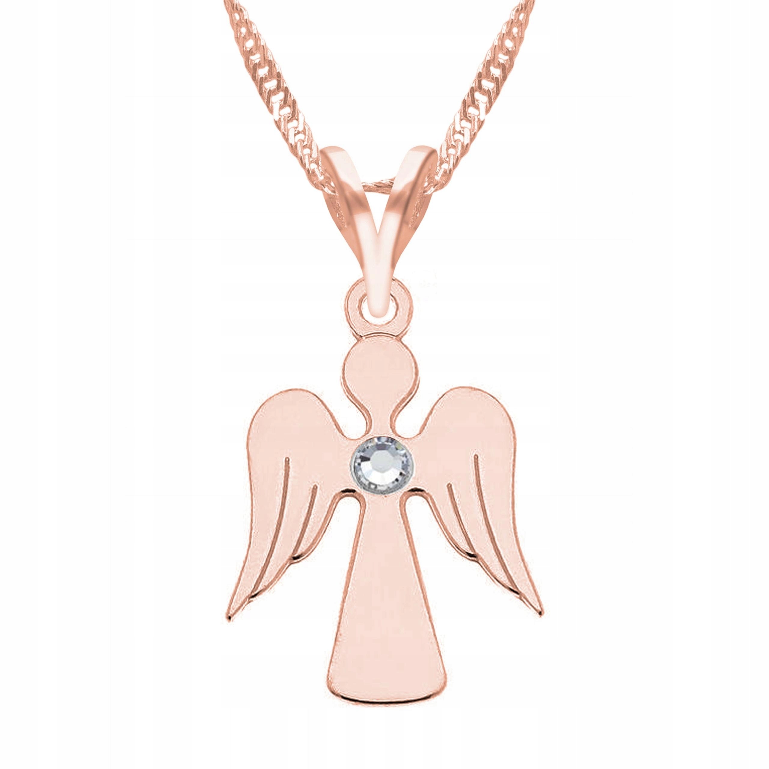 Náhrdelník Pozlacený Anděl se zirkonem Anděl strážný Anděl Nebe Stříbro 925