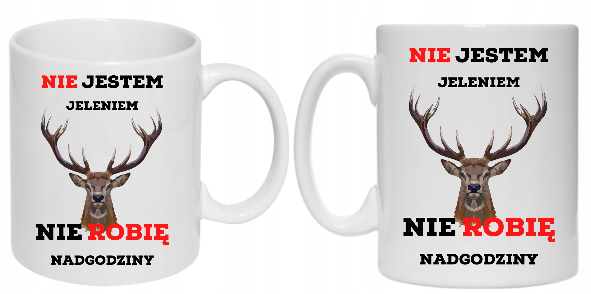 ŚMIESZNY KUBEK DO BIURA FIRMY NIE JESTEM JELENIEM Marka inna