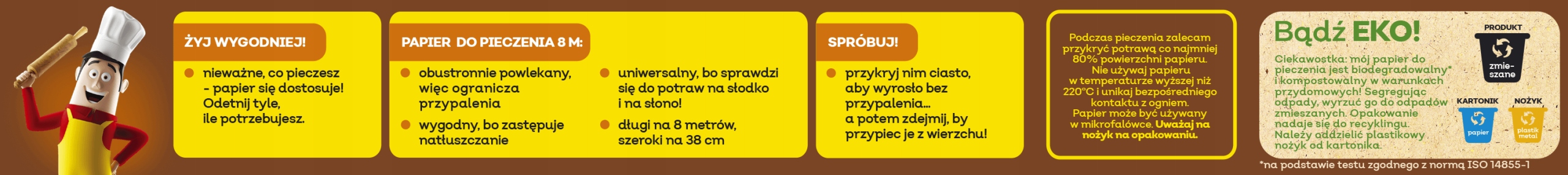 JAN NIEZBĘDNY 3X PAPIER DO WYPIEKÓW DO PIECZENIA NIEPRZYWIERAJĄCY 8M X 36CM Marka Jan Niezbędny