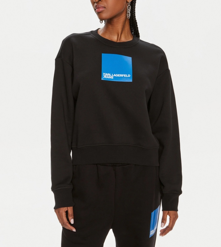 Karl Lagerfeld Jeans Mikina 240J1807 Černá Regular Fit XL