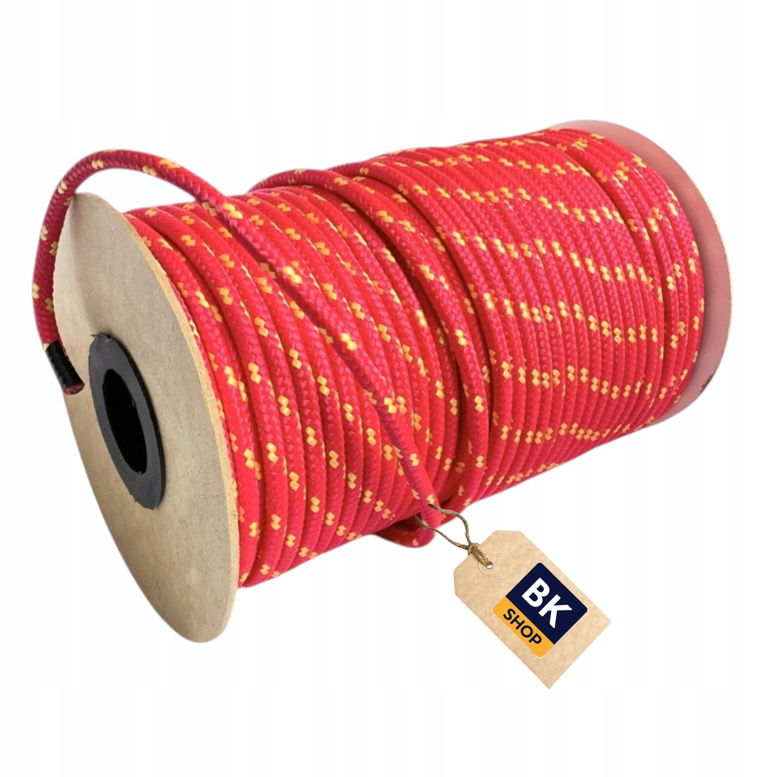 Lina pleciona sznur z rdzeniem fi8 100 metrów czerwona linka żeglarska