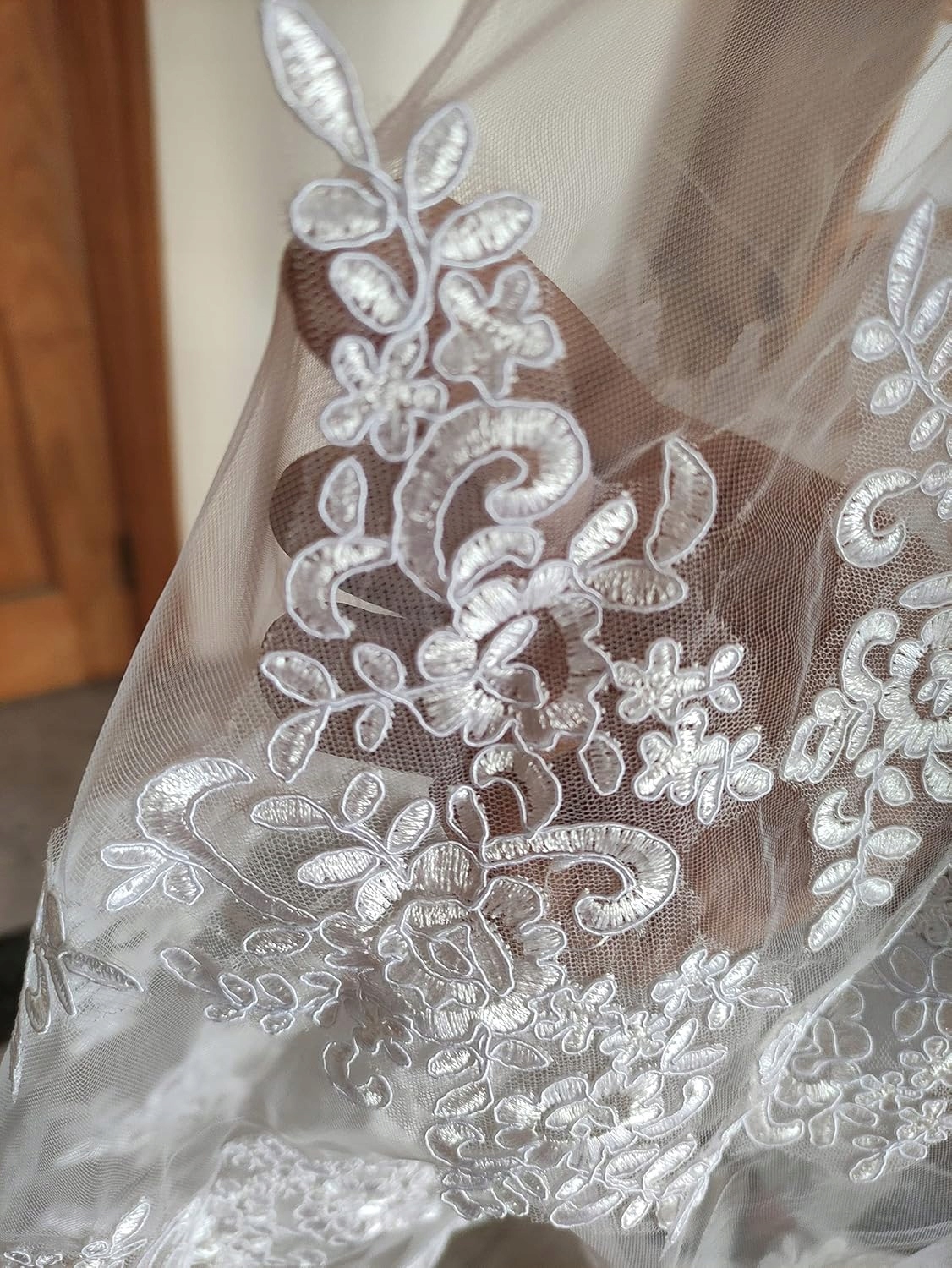 Welon ślubny KATEDRALNY jednowarstwowy z koronką DŁUGI 300cm IVORY Marka inny