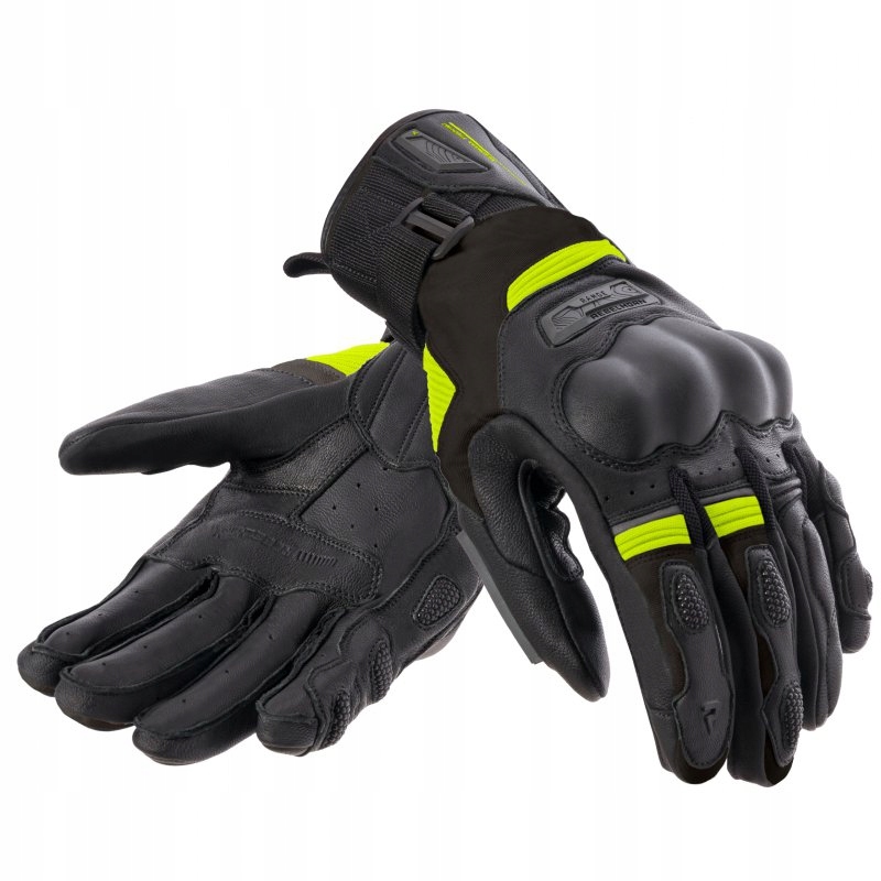 Kožené Rukavice Rebelhorn Range Black/anthracite/fluo Yellow 3XL