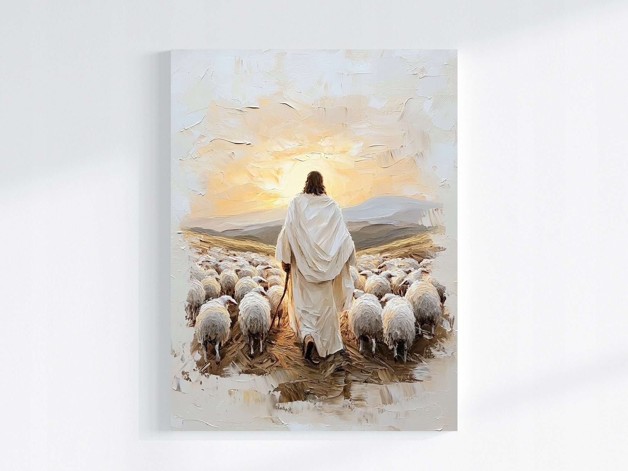 Obraz Na Plátně Plátno Náboženství Víra Ježíš Kristus Ovce Pastýř 60x80