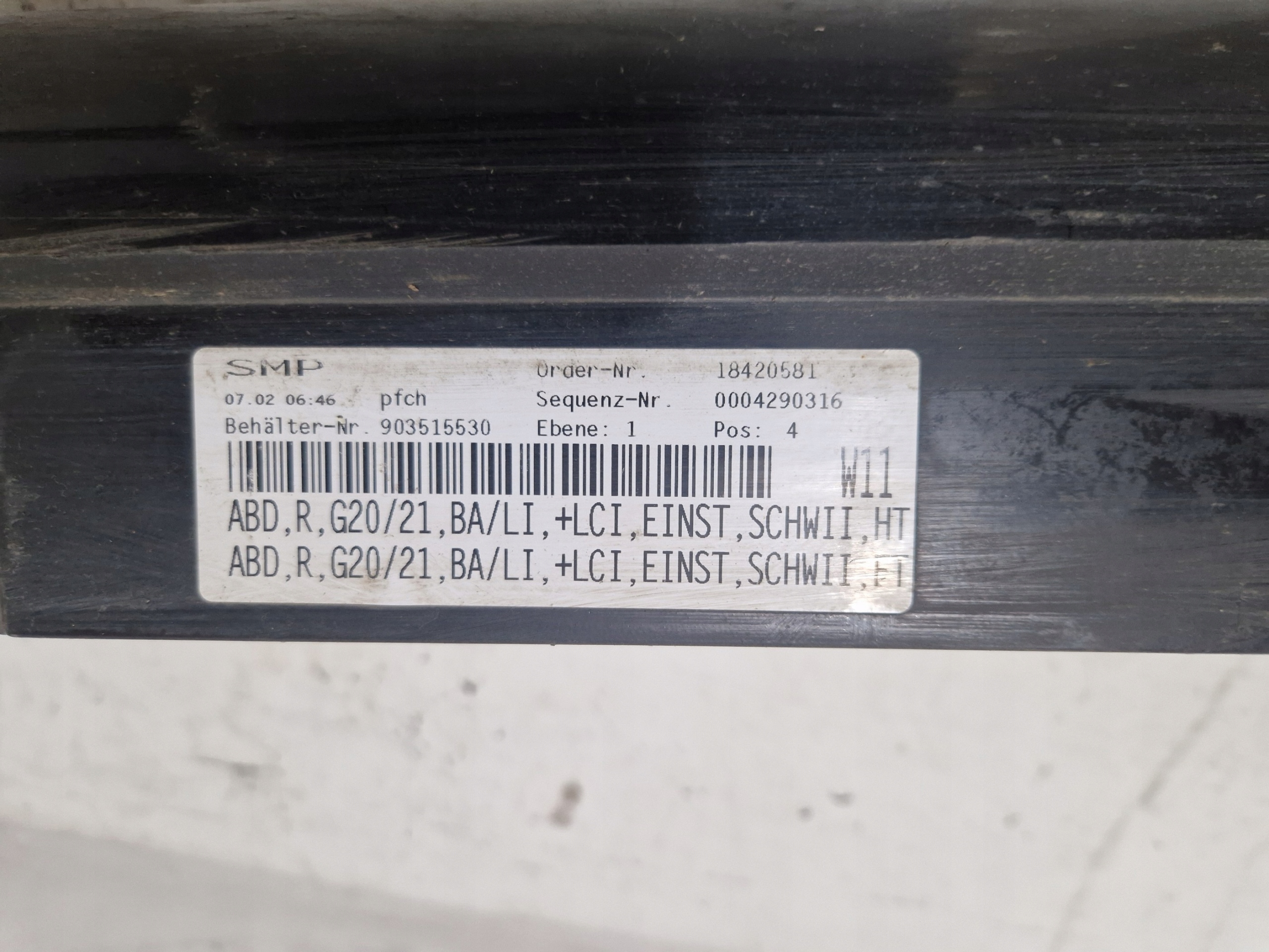 BMW 3 G20 G21 moulding cap threshold right 51127428032