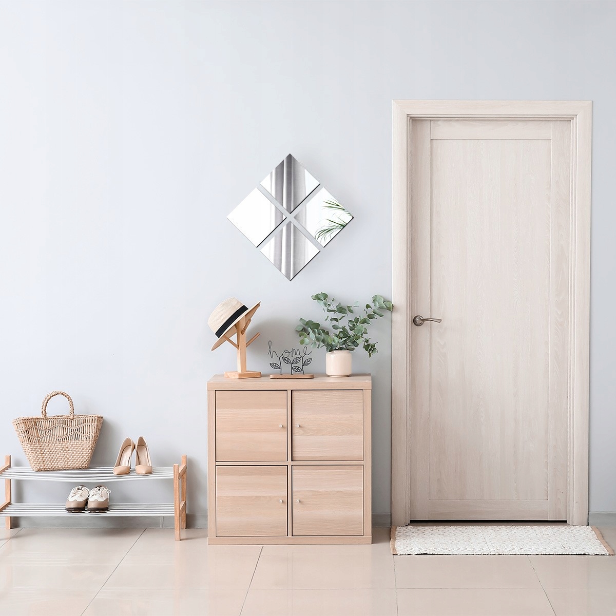 LUSTRO ŚCIENNE NAKLEJANE LUSTRO ŁAZIENKOWE KWADRAT samoprzylepne EAN (GTIN) 3664323123708