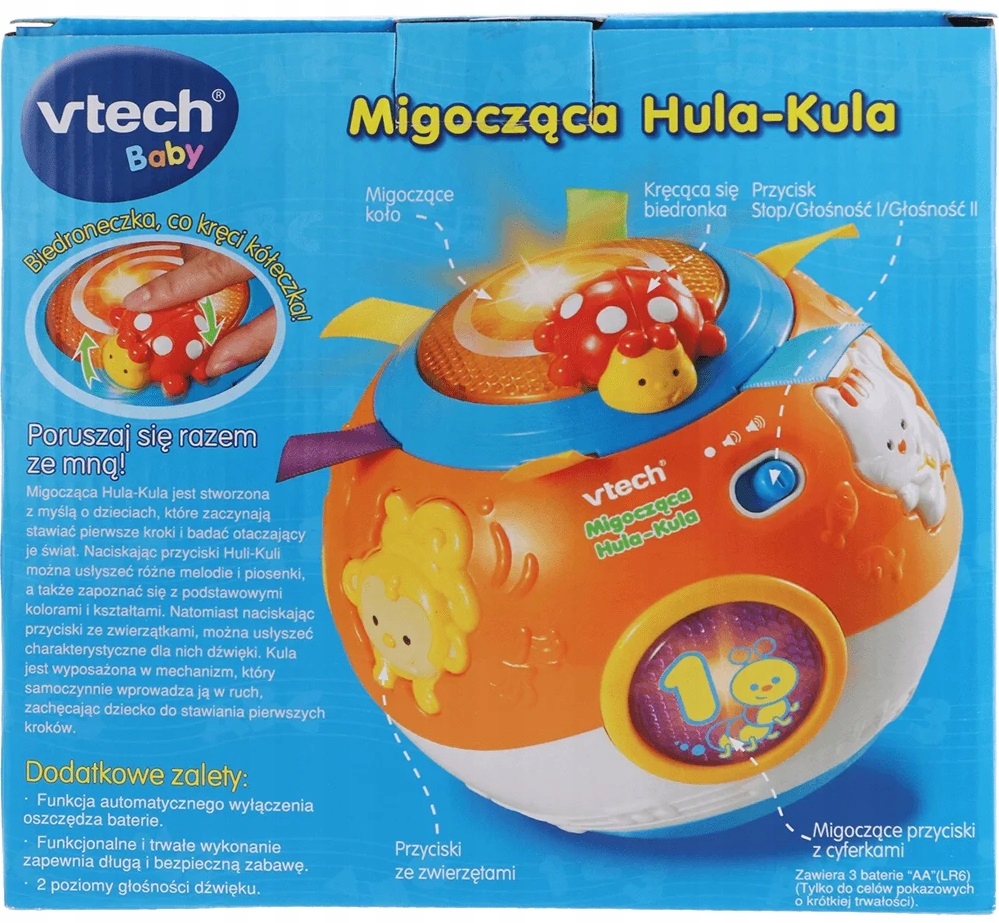 INTERAKTYWNA MIGOCZACA HULA-KULA PO POLSKU VTECH Marka VTech