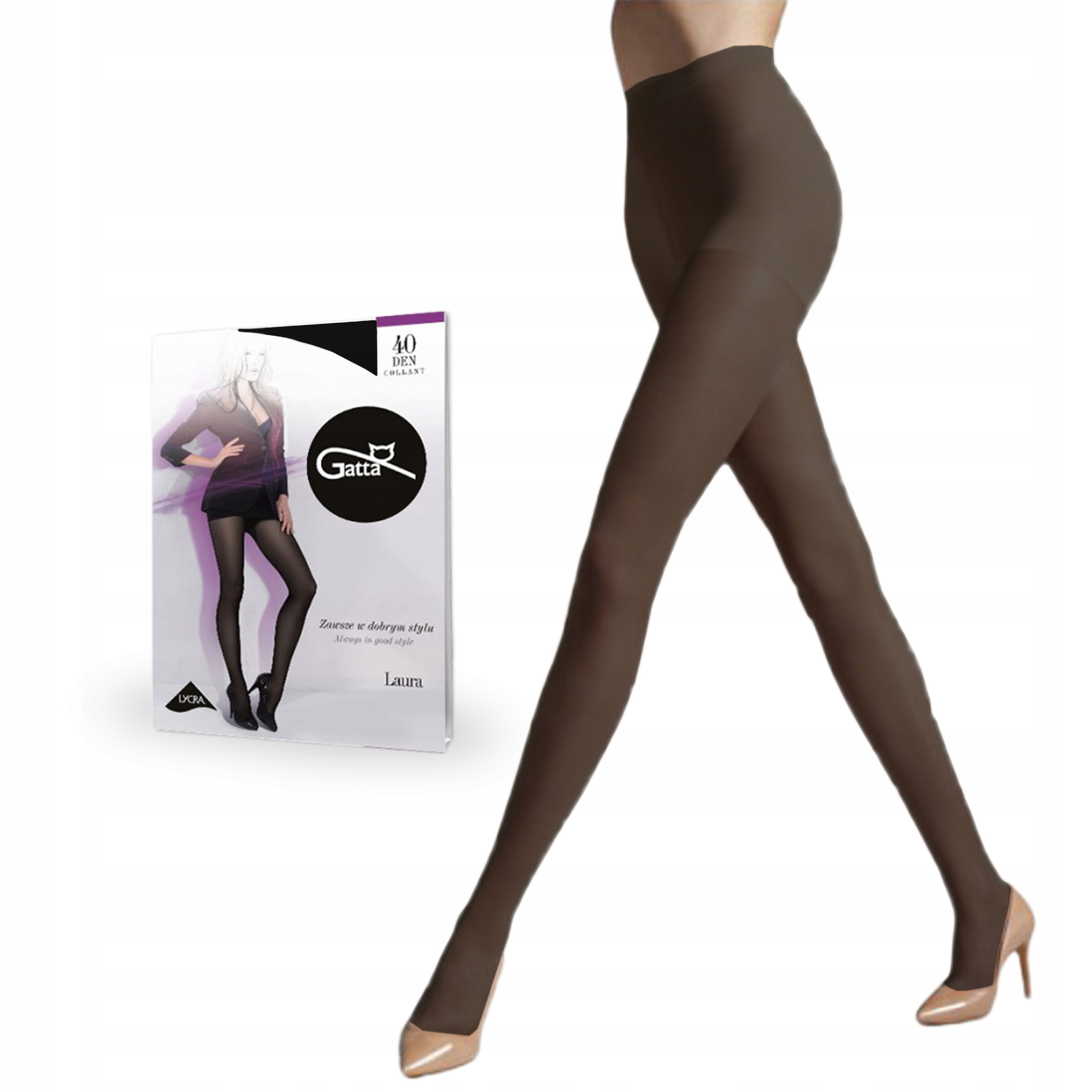 

Gatta rajstopy Laura 40 den lycra Fumo 2-S