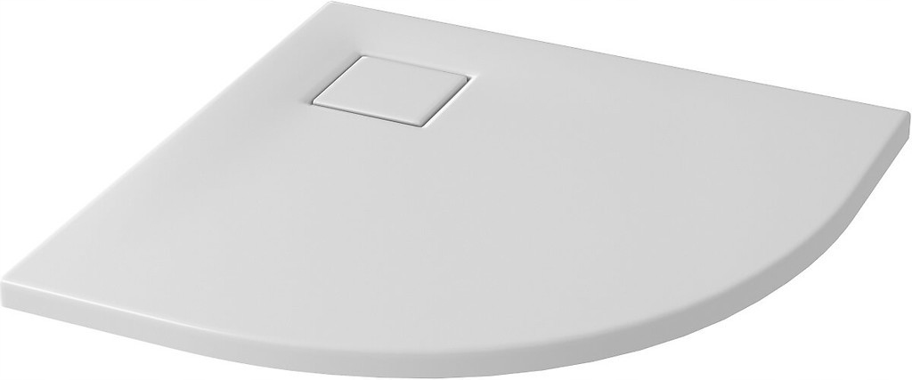 Set B448 Sprchová Vanička Čtvrtkruh Tako Slim 80x4 Bílé Mat Sifon (S932-1