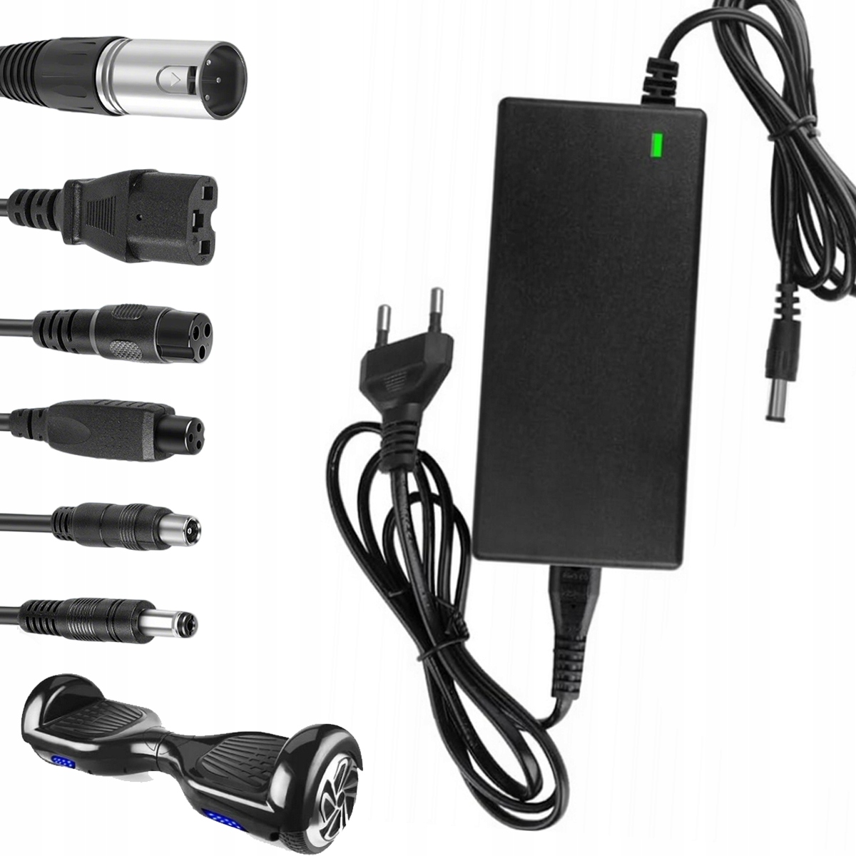 Uniwersalna Ładowarka 54.6V 2A Z 6 Złączami Do Hulajnogi Elektrycznej