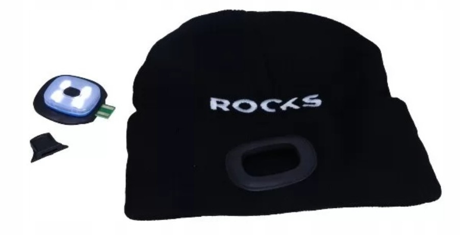 

Czapka Z Latarką Led Usb Ciepła Czarna Rocks