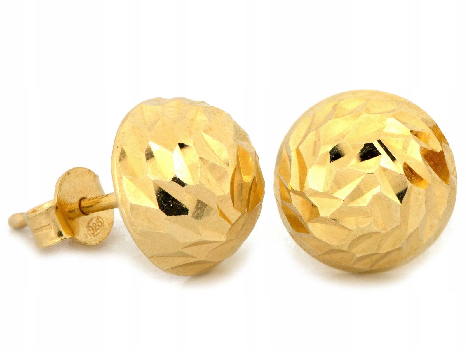 Stříbrné náušnice 925 pozlacené tyčinky 1.83 g 10 mm elegantní jako dárek