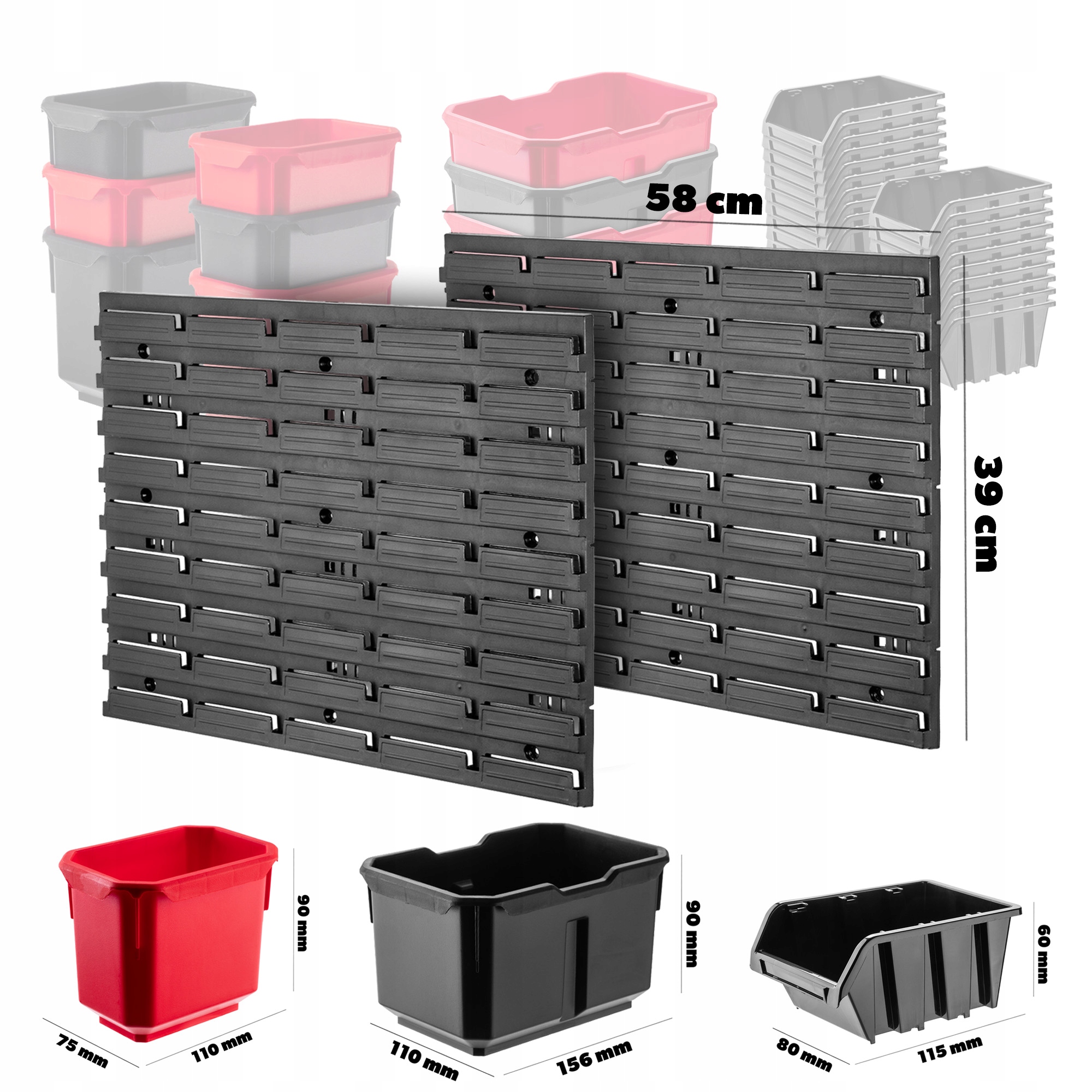 TABLICA WARSZTATOWA ŚCIANKA 116x39cm 46 EL Marka Kadax