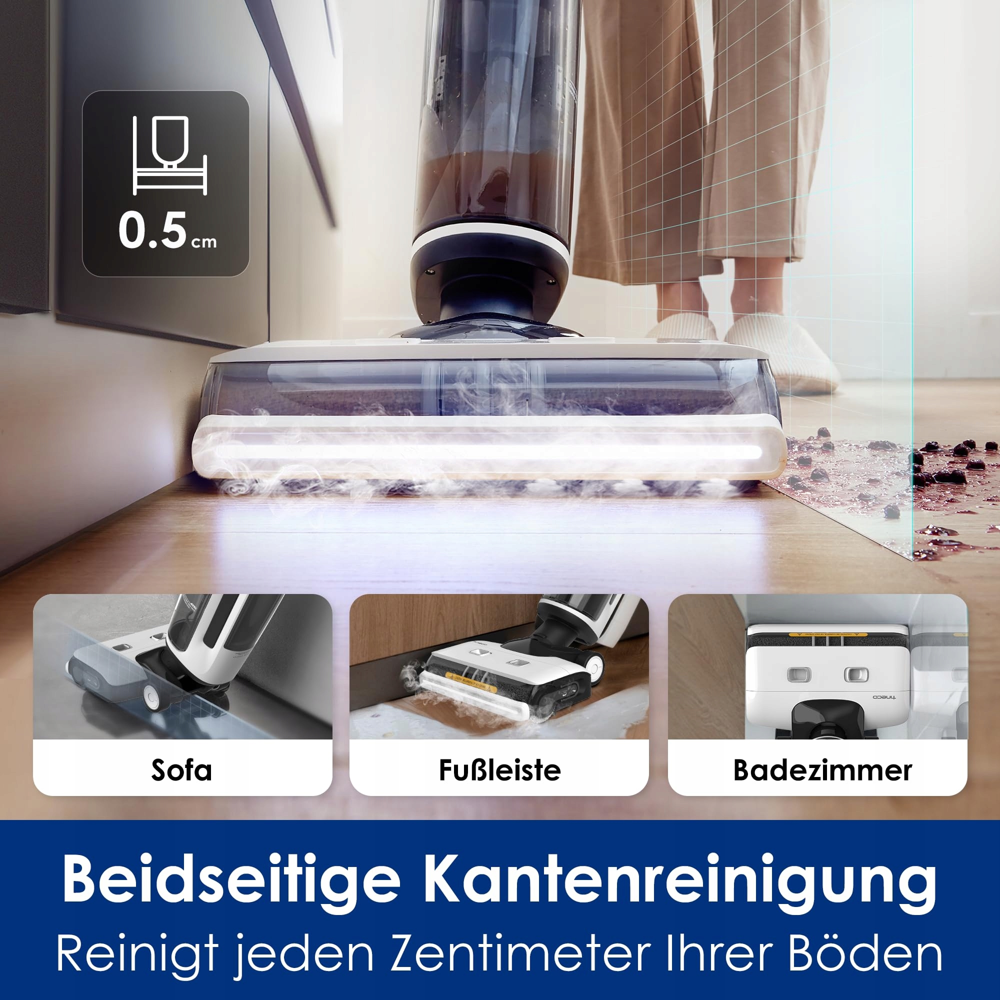 TINECO Floor ONE S7 Bezprzewodowy Samoczyszczący Mop Parowy — miniatura 7
