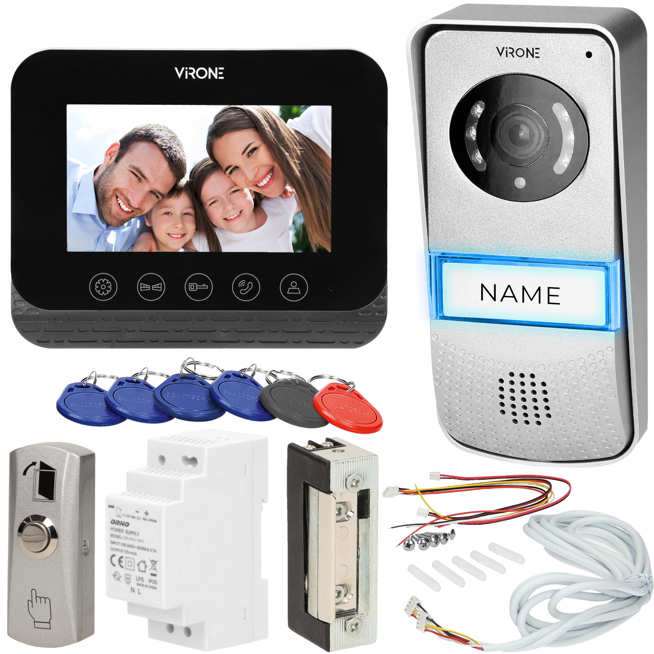 

Wideodomofon Elektrozaczep Przycisk Wyjścia Din