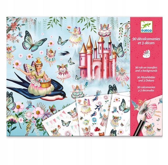 

Djeco Zestaw Art kalkomanie Kraina Bajek 4+ 9566