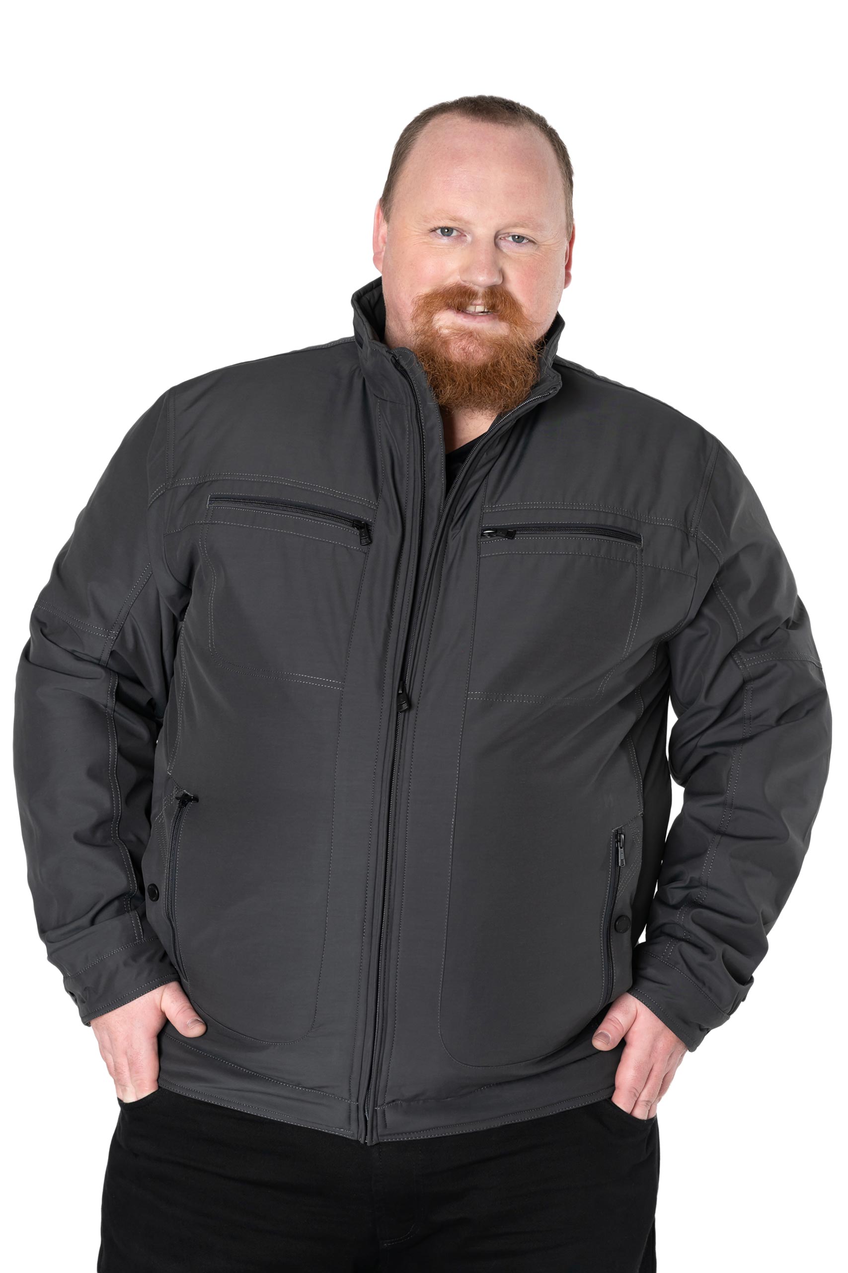 Teplá Zimní Bunda pánská zateplená K61-02, velikost 6XL