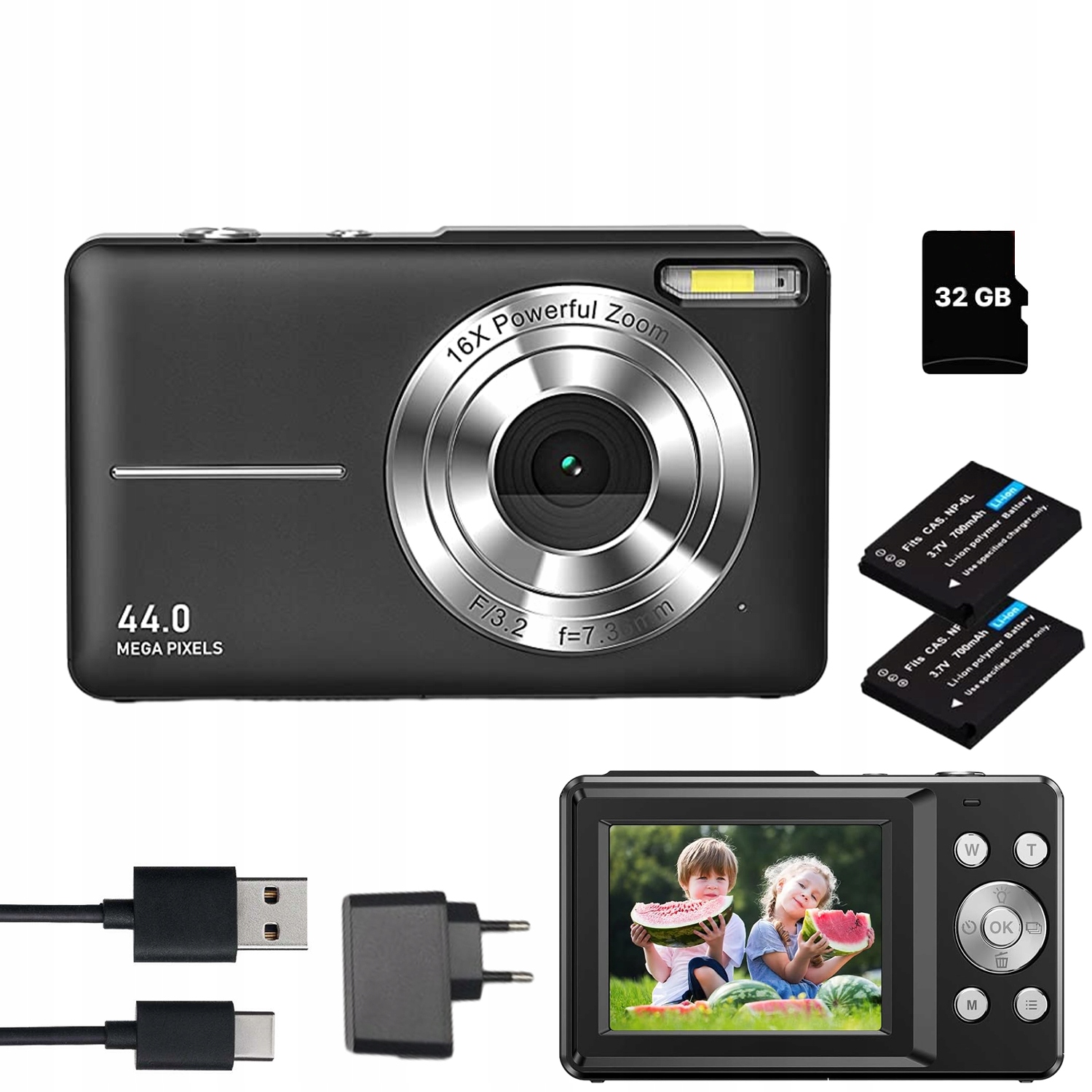 Digitální Fotoaparát Hd 44 Mp Kamera 32GB Karta