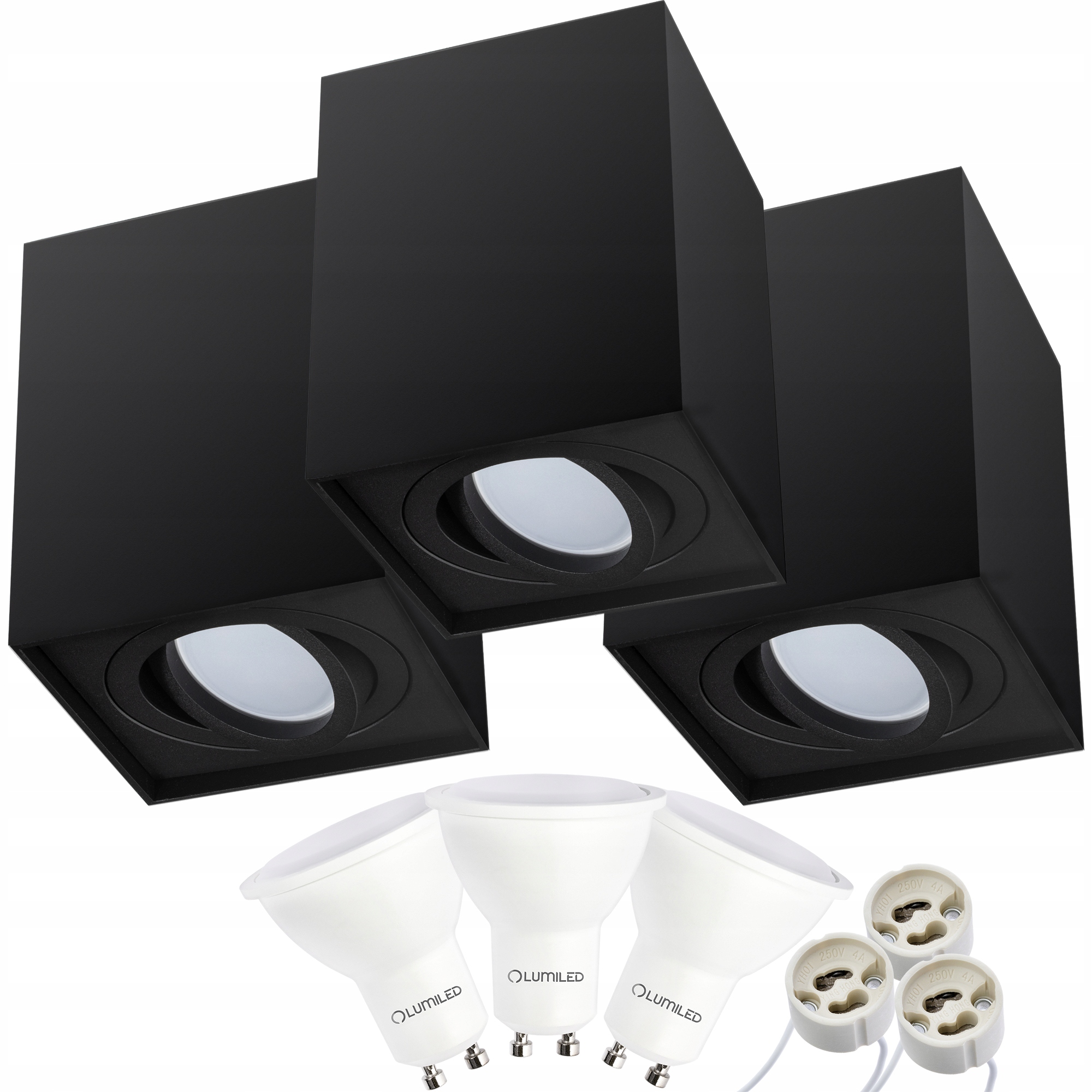 

3x Oprawa Natynkowa Halogenowa Spot 115mm+LED GU10