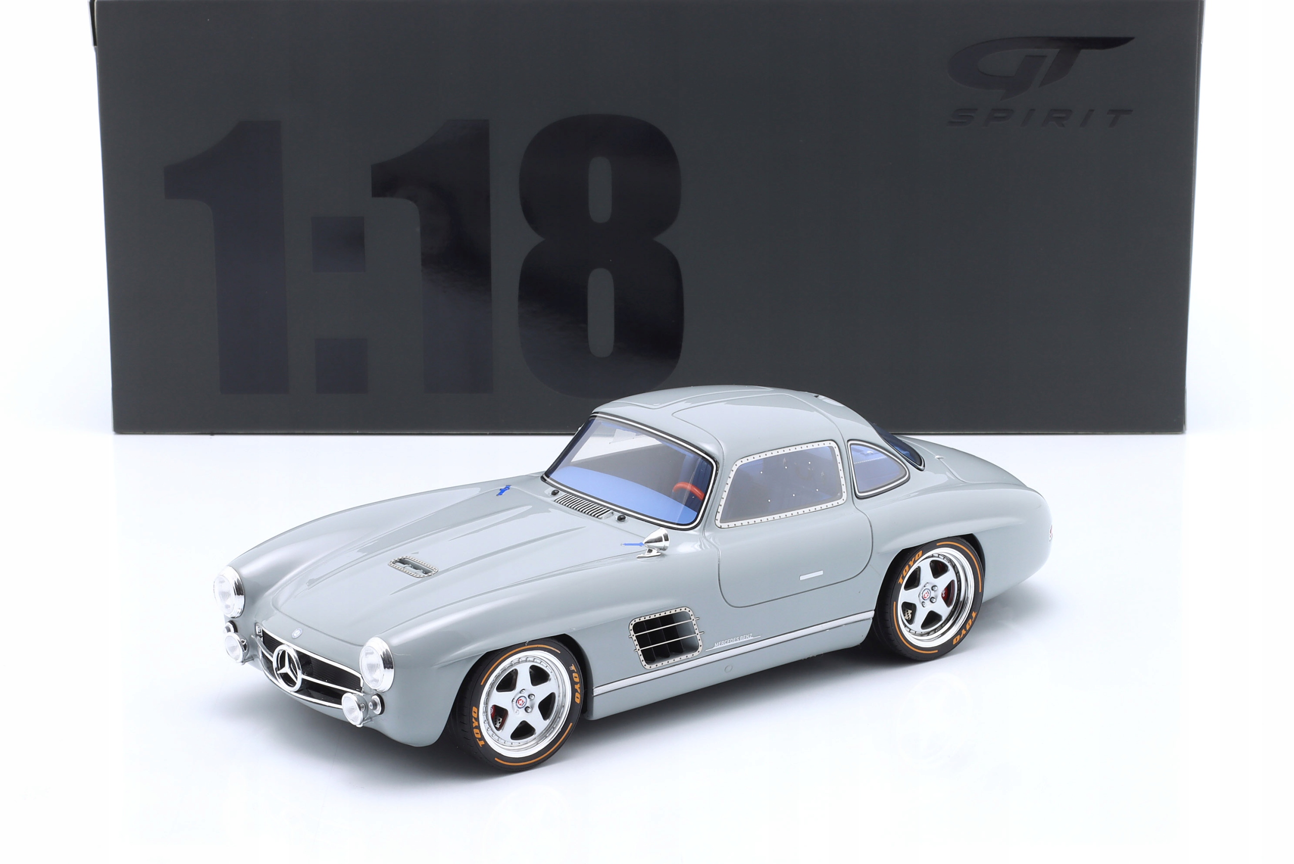 Gt Spirit Mercedes Benz 300SL S-klub Gullwing 2019 Grey L.E.1/999 1:18